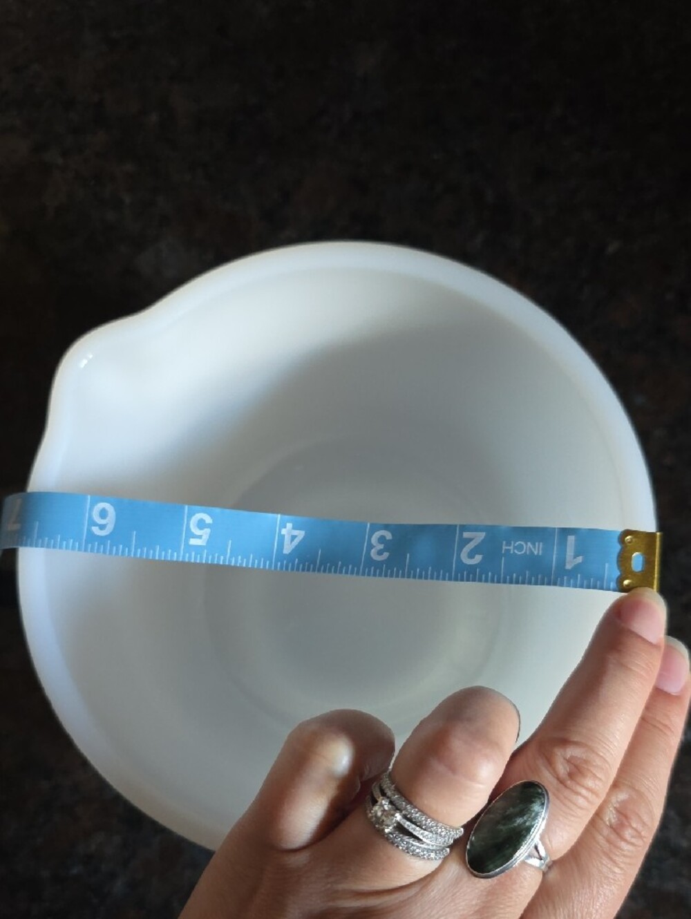 Classic White Milk Glass Mixing Bowl - Opaque White - Picture 3 of 5
